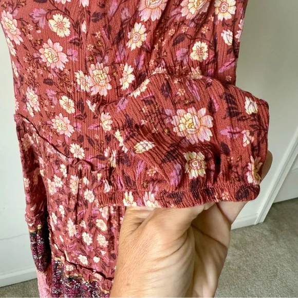 KNOX ROSE Short Sleeved Floral Tiered Boho Dress—SZ. XS - Picture 11 of 14